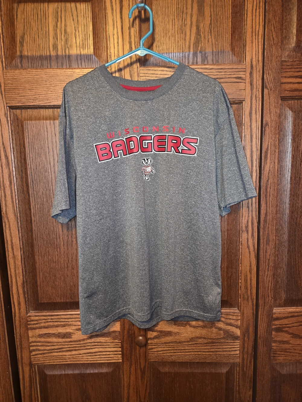 Campus Heritage Wisconsin Badgers Gray & Red Short-Sleeve Tee